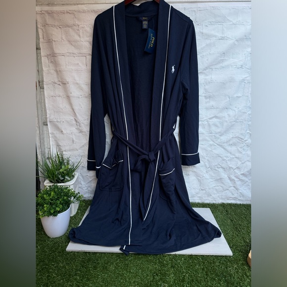 POLO RALPH LAUREN
Mini Terry Kimono Robe navy blue new with tags $85 New with tg - Picture 5 of 15